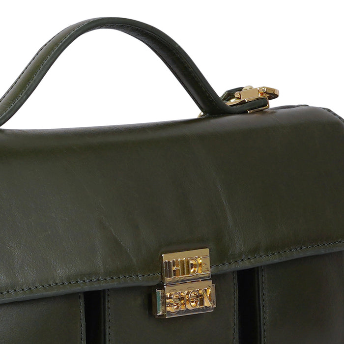 Sterling 02 Green Leather Shoulder Bag