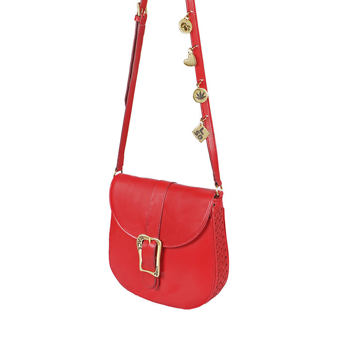Stevie 01 Marsala Leather Sling Bag