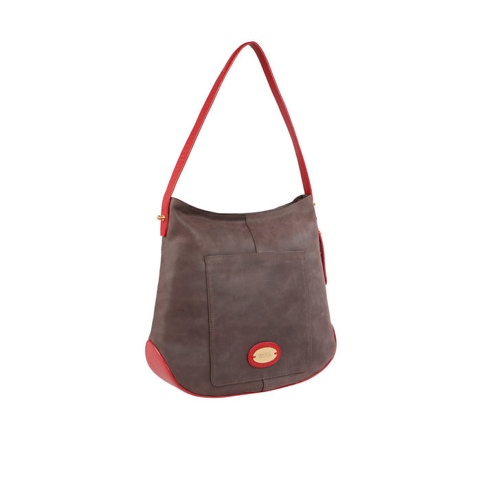 Stracciatella 02 Brown Leather Tote Bag