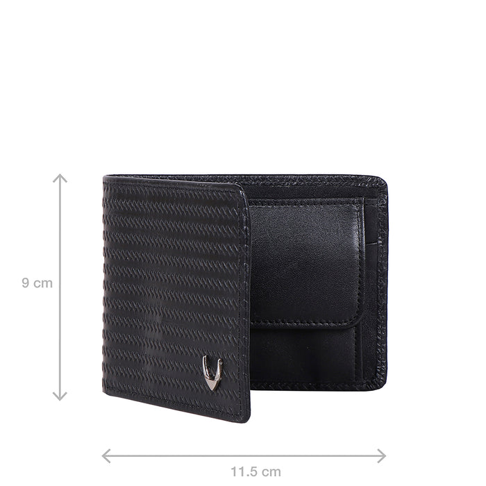 Sudan Sb Black Leather Bi-Fold Wallet
