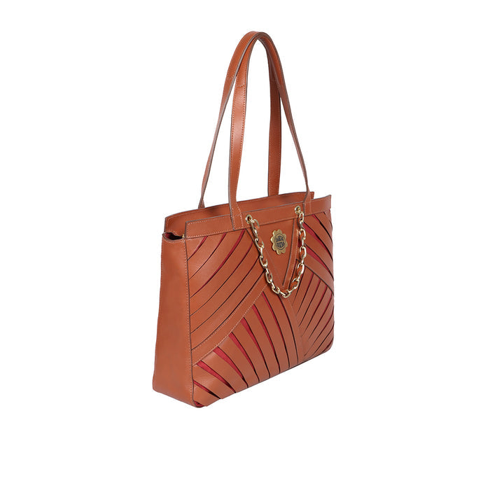 Summer 02 Tan Leather Tote Bag