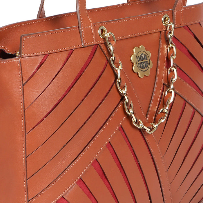 Summer 02 Tan Leather Tote Bag