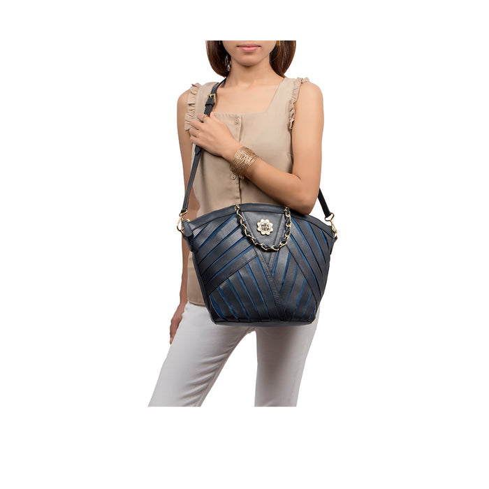 Summer 03 Blue Leather Crossbody