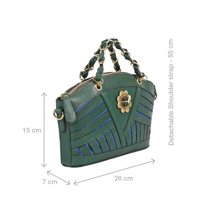 Summer 04 Green Leather Sling Bag
