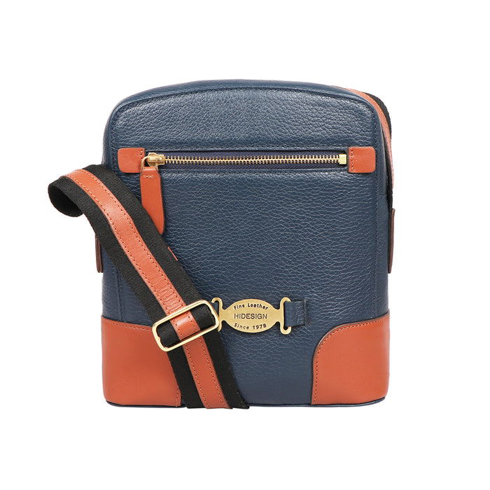 Sunnyvale Blue Leather Crossbody