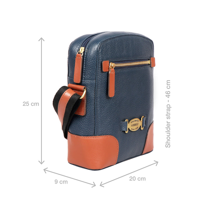 Sunnyvale Blue Leather Crossbody