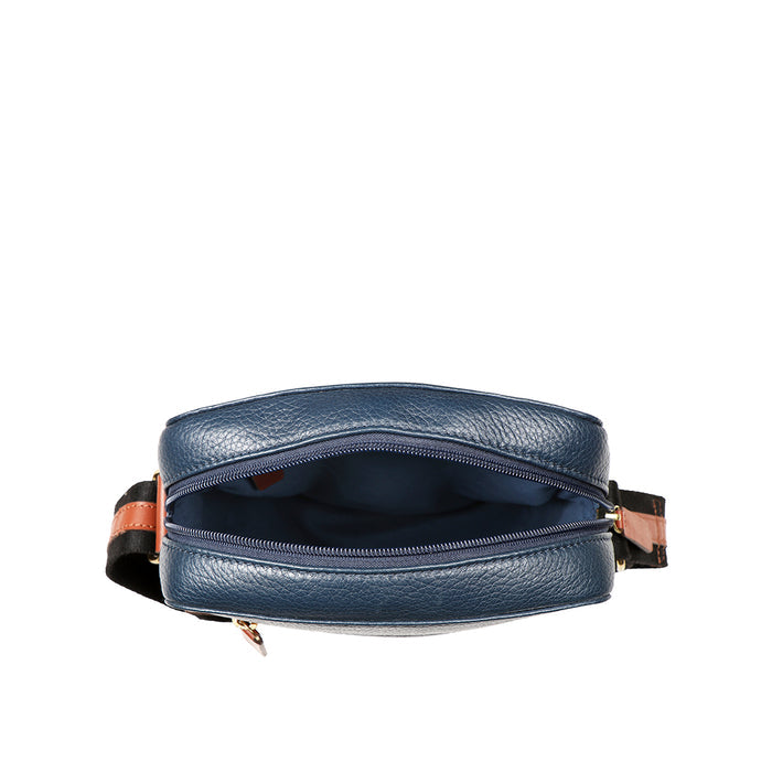 Sunnyvale Blue Leather Crossbody