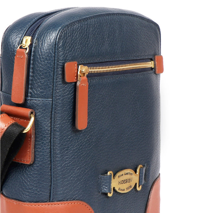 Sunnyvale Blue Leather Crossbody