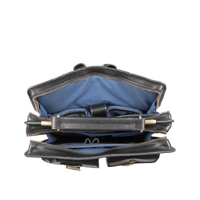 Sustain - 01 Black Leather  Backpack