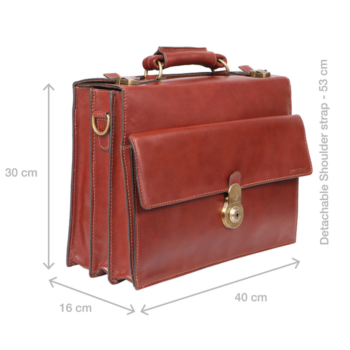 Sustain - 03 Tan Leather  Briefcase