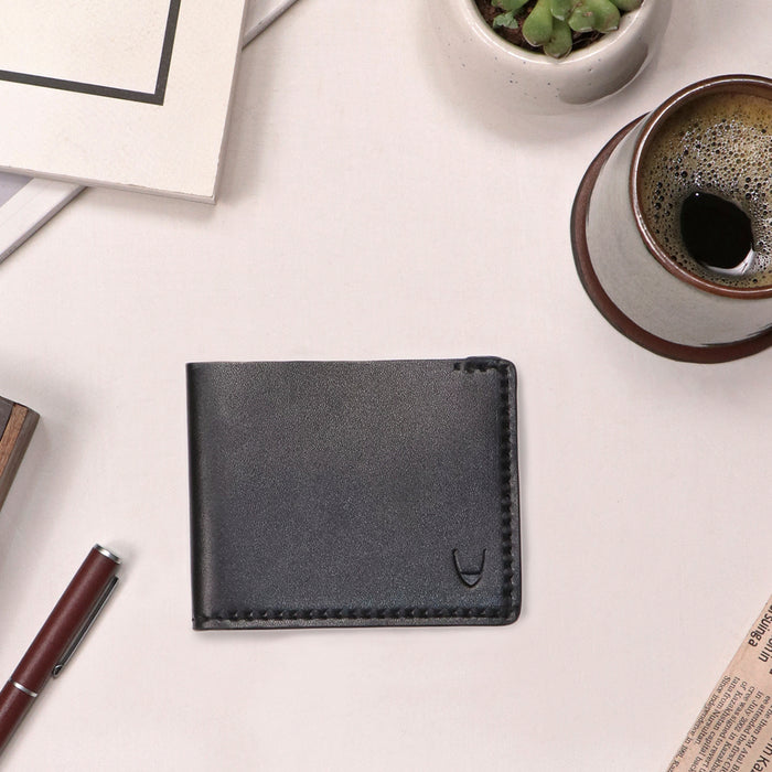 Sustain - W1 Black Leather Bi-Fold Wallet