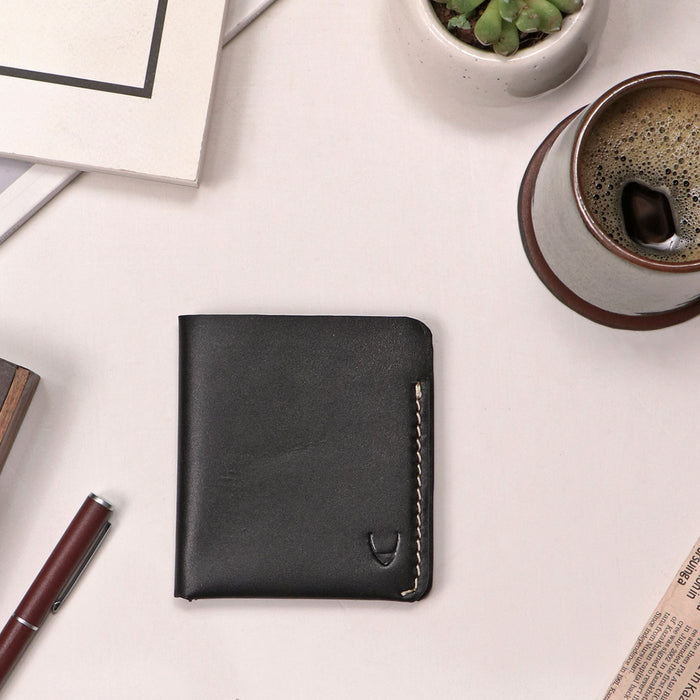 Sustain - W2 Black Leather Bi-Fold Wallet