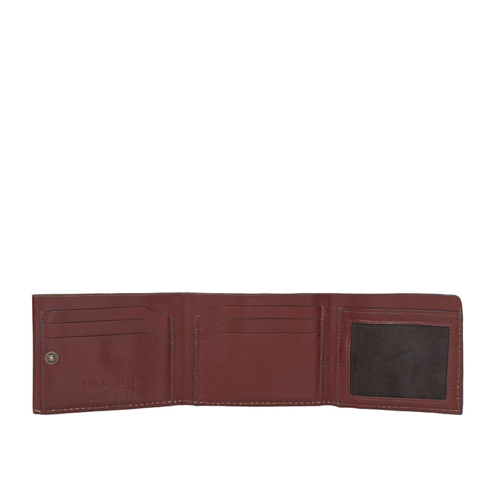 Sustain - W3 Brown Leather Trifold Wallet