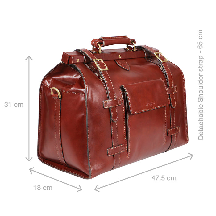 Sustain 02 Brown Leather  Duffle Bag