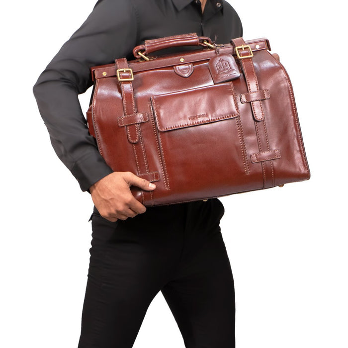 Sustain 02 Brown Leather  Duffle Bag