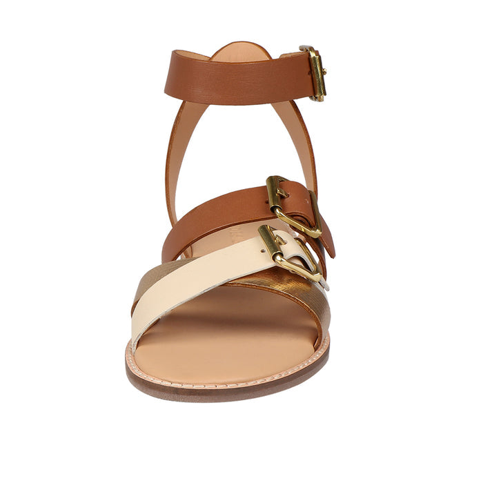Suzie Women's Tan Leather Strap Sandals