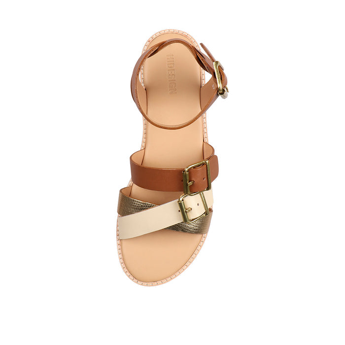 Suzie Women's Tan Leather Strap Sandals
