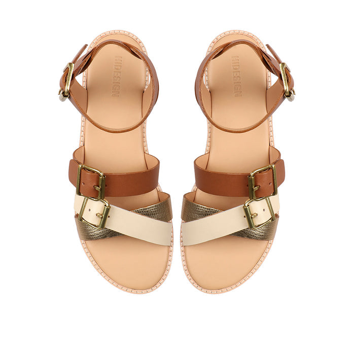 Suzie Women's Tan Leather Strap Sandals