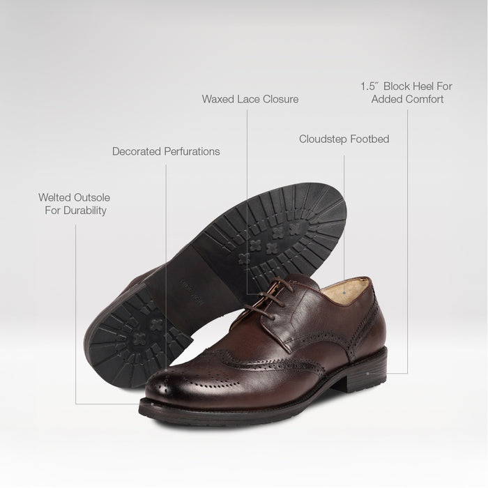 Tahoe Men's Brown Leather Brogue Shoes
