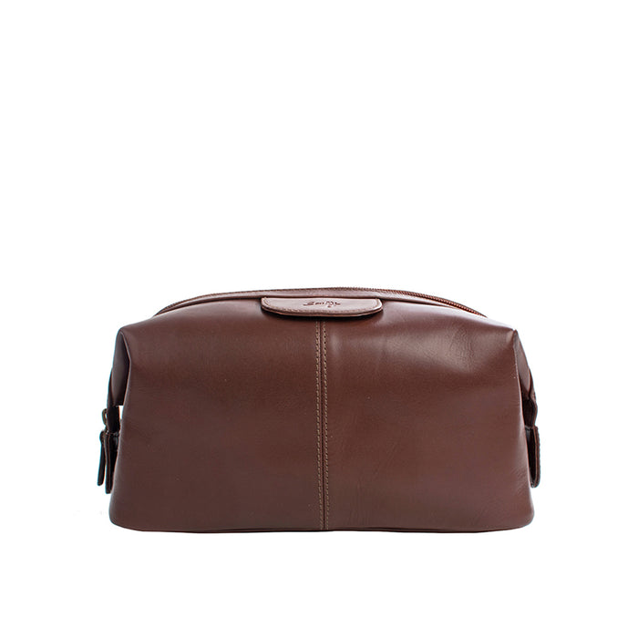 Tashi Tan Leather Wash Bag
