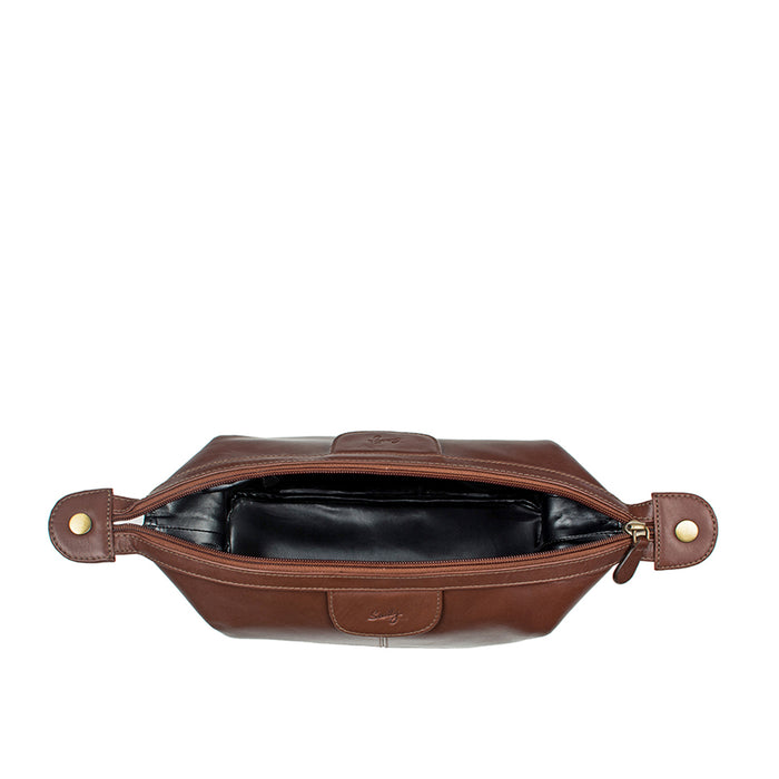 Tashi Tan Leather Wash Bag