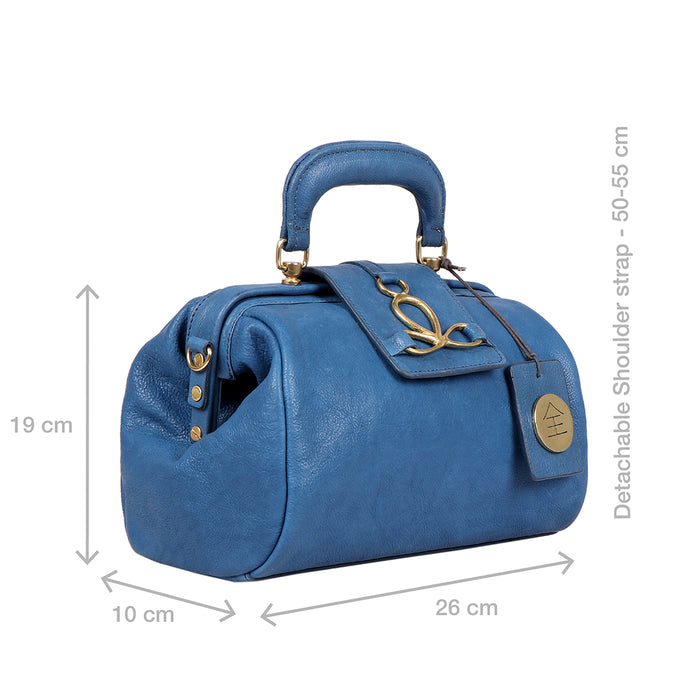 Tenjin 01 Blue Leather Satchel