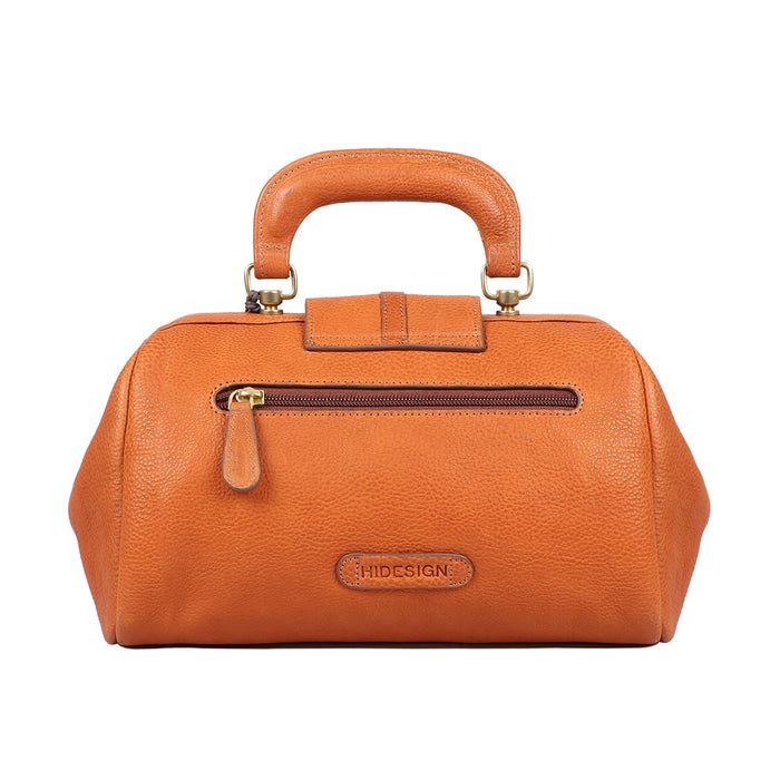 Tenjin 01 Orange Leather Satchel