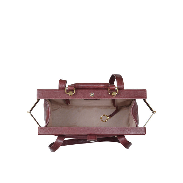Tenjin 02 Marsala Leather Shoulder Bag