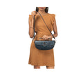 Tequila 01 Blue Leather Shoulder Bag