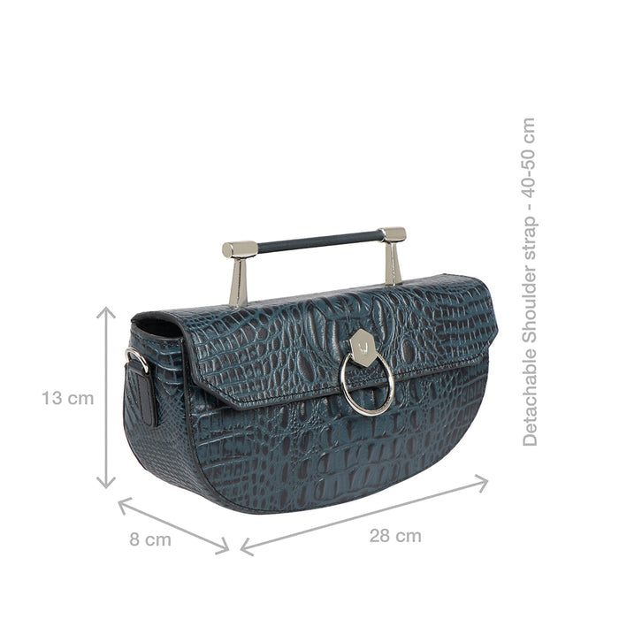 Tequila 01 Blue Leather Shoulder Bag