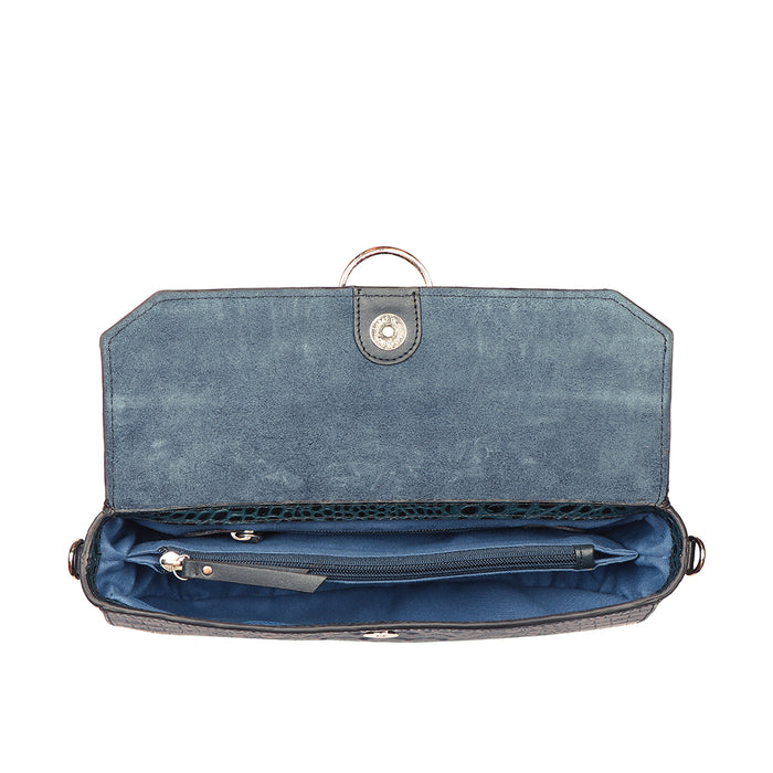 Tequila 01 Blue Leather Shoulder Bag
