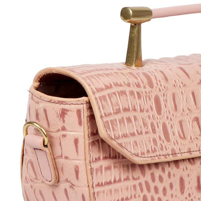 Tequila 01 Pink Leather Shoulder Bag