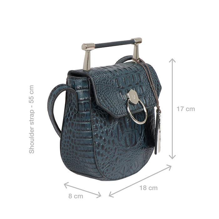 Tequila 02 Blue Leather Sling Bag