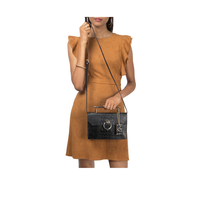 Tequila 03 Black Leather Crossbody