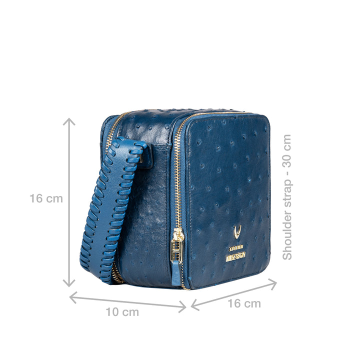 Terra 02 Blue Leather Shoulder Bag