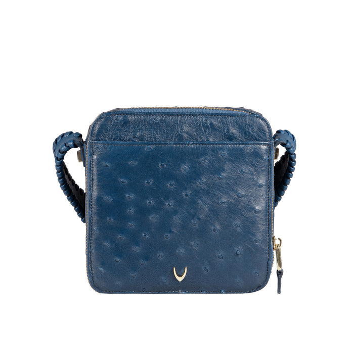 Terra 02 Blue Leather Shoulder Bag