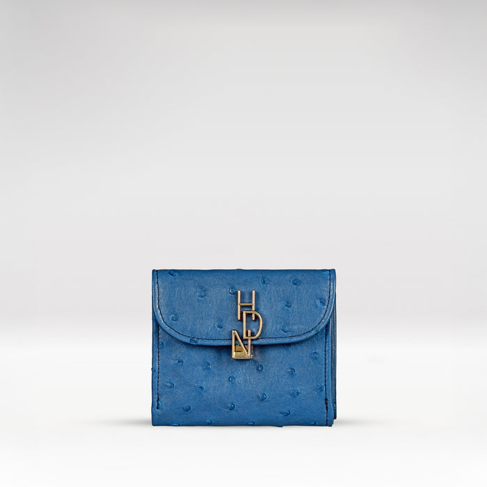 Terra W1 Blue Leather Bi-Fold Wallet
