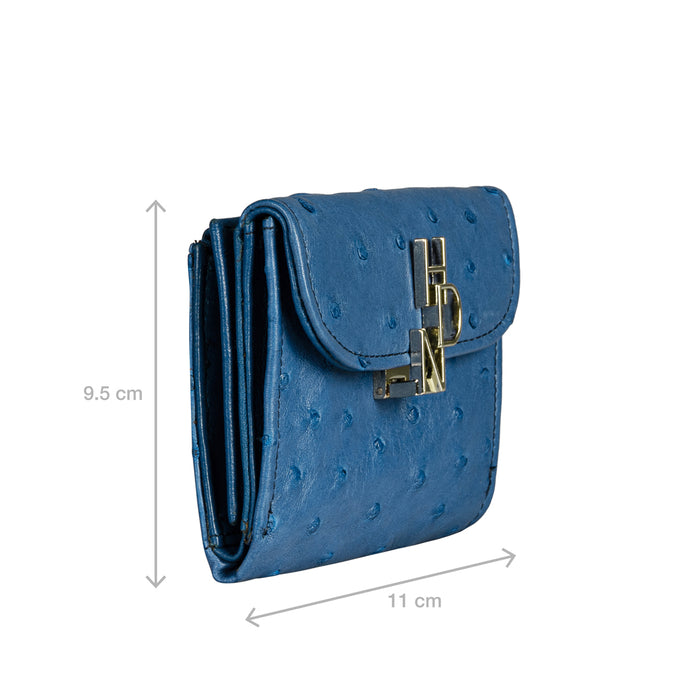 Terra W1 Blue Leather Bi-Fold Wallet