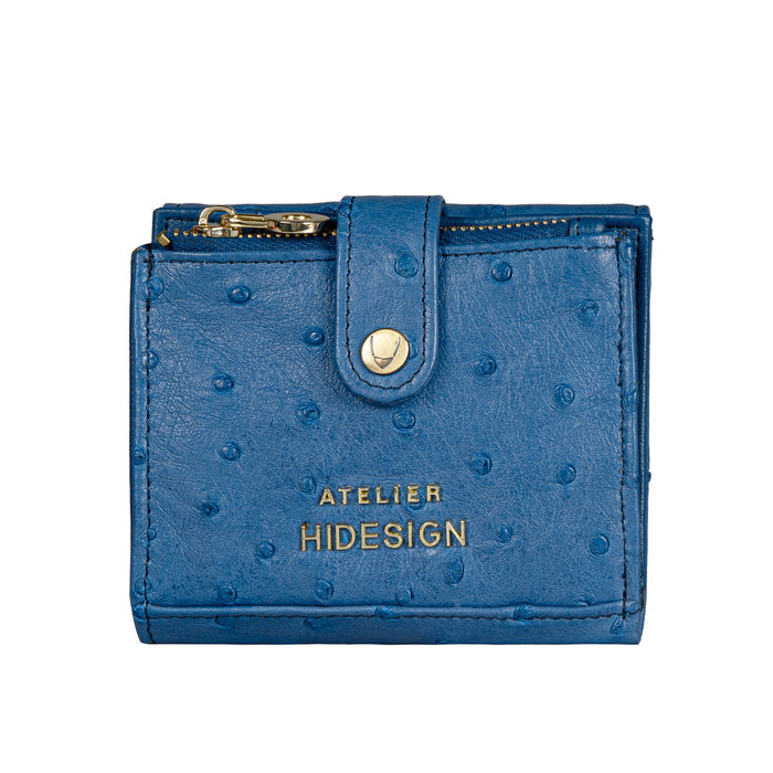 Terra W1 Blue Leather Bi-Fold Wallet