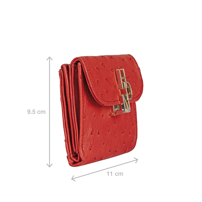 Terra W1 Red Leather Bi-Fold Wallet