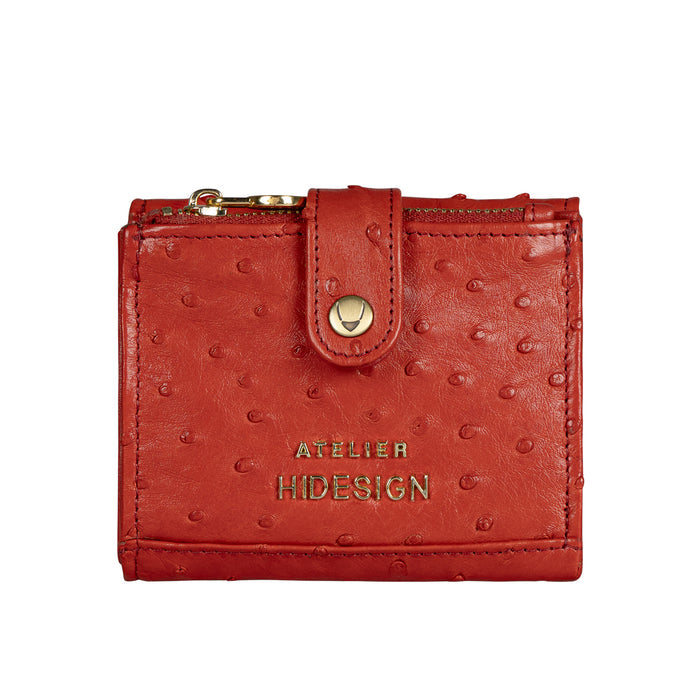 Terra W1 Red Leather Bi-Fold Wallet