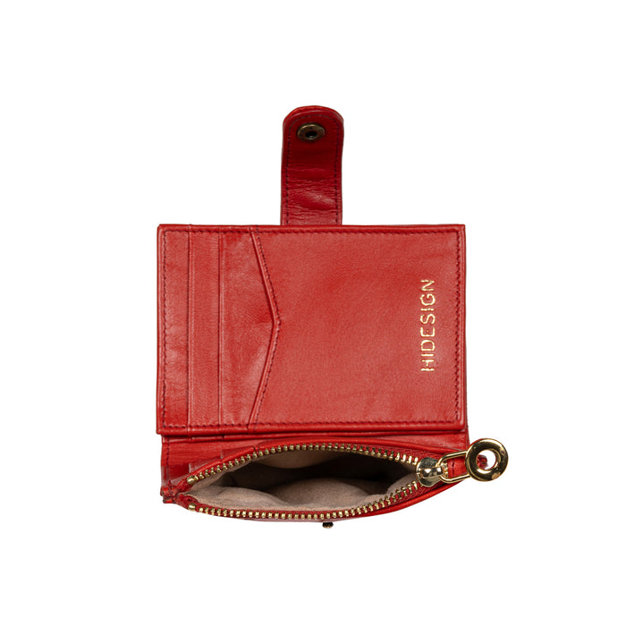 Terra W1 Red Leather Bi-Fold Wallet