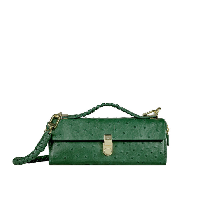 Terra W2 Green Leather Sling Wallet
