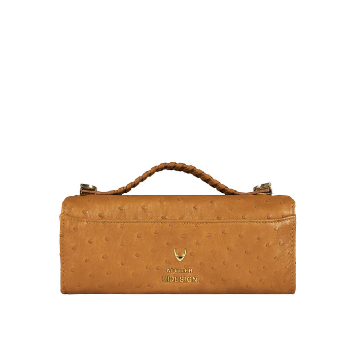 Terra W2 Tan Leather Sling Wallet