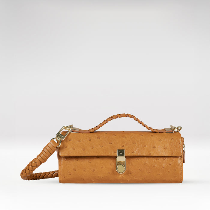 Terra W2 Tan Leather Sling Wallet