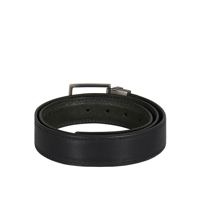 Thanos Antonio Men's Black Reversible Leather Belt