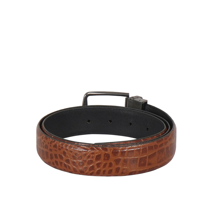 Thiago Emmanuel Men's Black Reversible Leather Belt