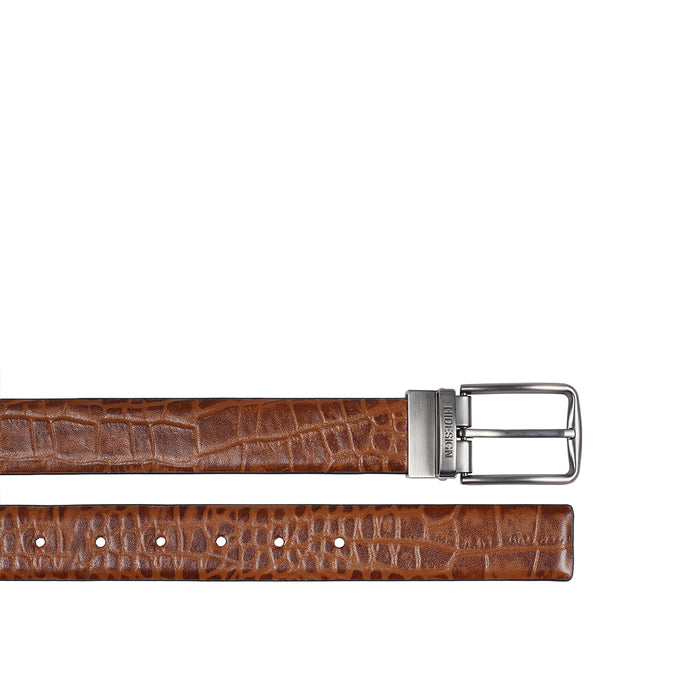 Thiago Emmanuel Men's Black Reversible Leather Belt