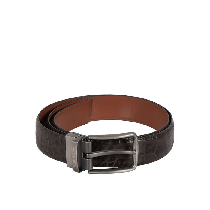 Thiago Emmanuel Men's Brown Reversible Leather Belt