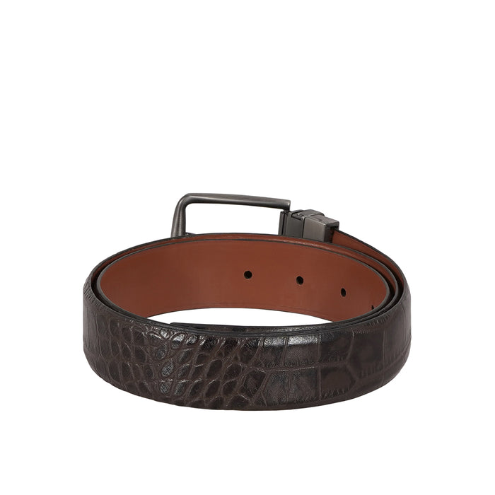 Thiago Emmanuel Men's Brown Reversible Leather Belt